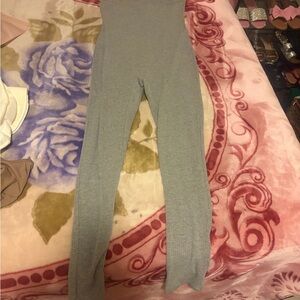 Women’s Grey Ribbed Jumpsuit Romper